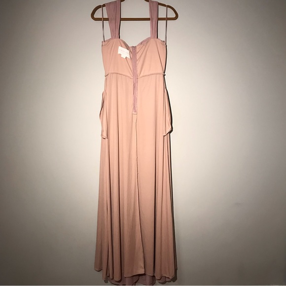 WEDDING GUEST MAXI DRESS CONVERTIBLE MAUVE Birdy Grey MARIA + POCKETS + SLIT - Picture 12 of 16